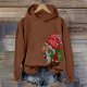 Cute Printed Women's Hoodie Casual Sweatshirt With Hood For Everyday Wear plus Size Long Sleeve Hoodie