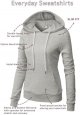 Women's Slim Fit Zip Up & Pullover Hoodie Lightweight Long Sleeve Kangaroo Pocket Basic Casual Sweatshirt