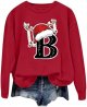 Christmas Ladies' Printed Casual Long Sleeved Pullover Round Neck Hooded Sweatshirt 1 Style Sweater