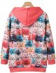 Women'S Fashion Hoodies Print Sweatshirts Long Sleeve Hoodies Print Button Coat Tops Clothes Womens Long Coats