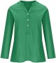 Loose Button Down Blouse Tops Stand Solid Sleeve Long Casual Women Shirt Blouse V Neck Long Sleeve T Shirt