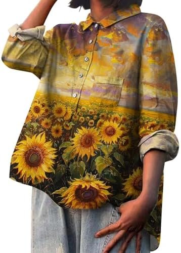 White Short Sleeve Shirt Women Women's Linen Shirts Lapel Neck Button Pocketed Tops Casual Tees Blouses