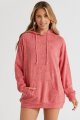 Women's Casual Hoodies Long Sleeve Solid Lightweight Pullover Tops Loose Sweatshirt with Pocket