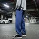 Men's Casual Autumn Hip Hop Loose Pure Colour Jean with Zipper Pocket Jean Trouser Solid Fashion Jean Mens Jeans