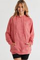 Women's Casual Hoodies Long Sleeve Solid Lightweight Pullover Tops Loose Sweatshirt with Pocket