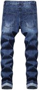 Mens Ripped Jeans, Distressed Destroyed Slim Fit Straight Leg Denim Pants