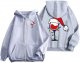 Christmas Women's Printed Zipper Long Sleeve Pocket Drawstring Casual Sports Hoodie Sweatshirt for Teens