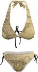 Swimsuit Women V-Neck Underwater World Life Map Tops Bottoms Bathing Suit Holiday Removable Padding Bra Tie Back