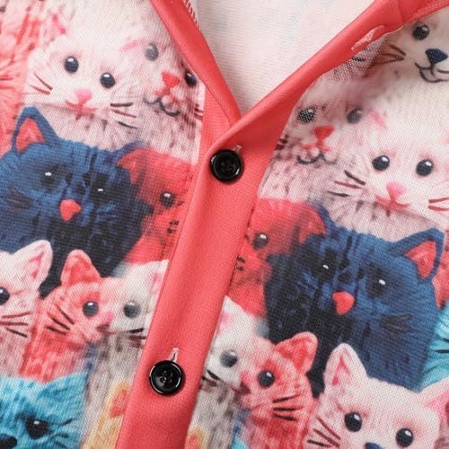 Women'S Fashion Hoodies Print Sweatshirts Long Sleeve Hoodies Print Button Coat Tops Clothes Womens Long Coats