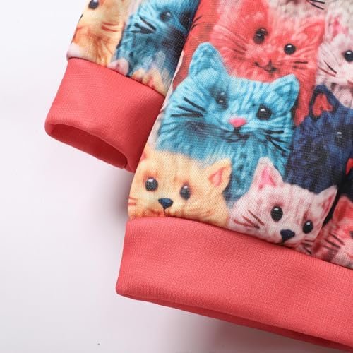 Women'S Fashion Hoodies Print Sweatshirts Long Sleeve Hoodies Print Button Coat Tops Clothes Womens Long Coats