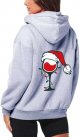 Christmas Women's Printed Zipper Long Sleeve Pocket Drawstring Casual Sports Hoodie Sweatshirt for Teens