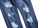 Mens Ripped Jeans, Distressed Destroyed Slim Fit Straight Leg Denim Pants
